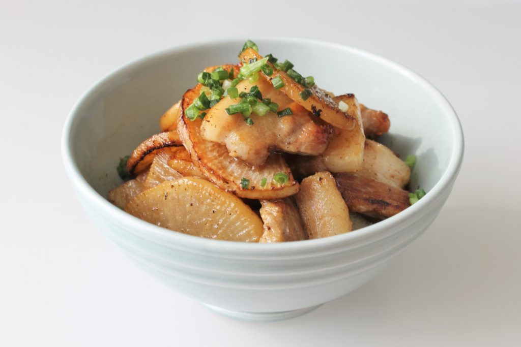 尿酸値改善食事レシピ４：豚肉と大根の炒め物
