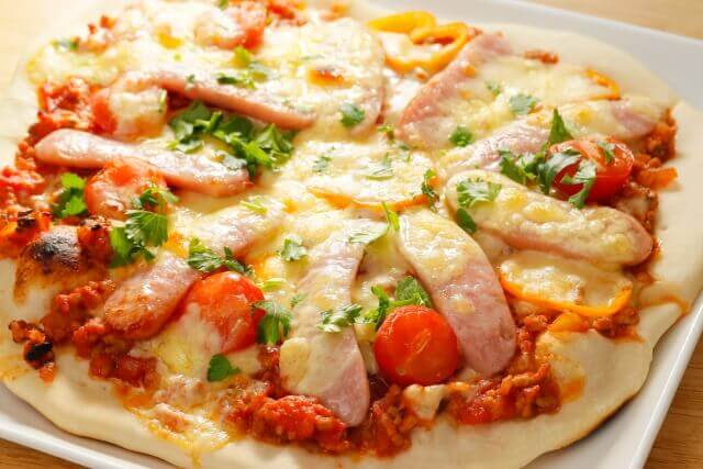 【昼食】オートミールでピザ？！